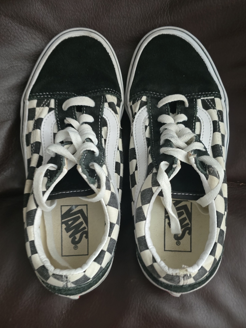 Vans Checkerboard Old Skool Sneakers - Black & White
